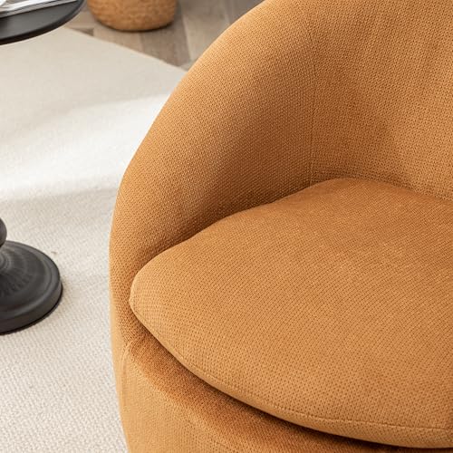 360 Swivel Accent Barrel Chair with Storage Ottoman & Headrest