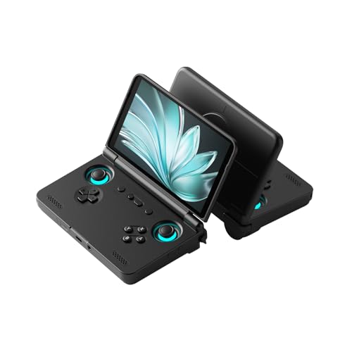 Retroid Pocket Flip 2 Retro Game Console, 5.5" AMOLED 1080P Display, Hall Effect Sticks, 5000mAh Battery, Portable Android Handheld (Black)