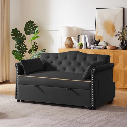 68.11" Corduroy Sleeper Chair Bed with USB Port, Cup Holders & Side Storage Pockets – 3-in-1 Foldable Sofa Bed for Guest Room, Living Room – White