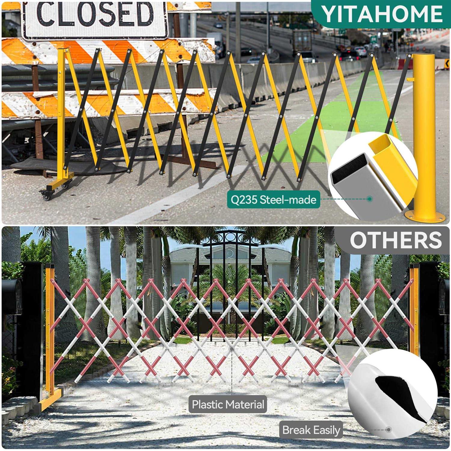 YITAHOME Metal Expandable Barricade Folding Security Gate - Shop Hardware Tools Online Store
