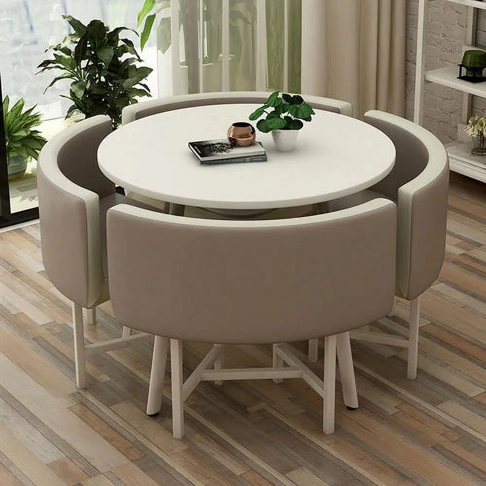 Dining Table Set 4 Chairs Office Reception Seat Suits Negotiation Table Casual Visitor Round Table Visitor Office Desk Chair Set