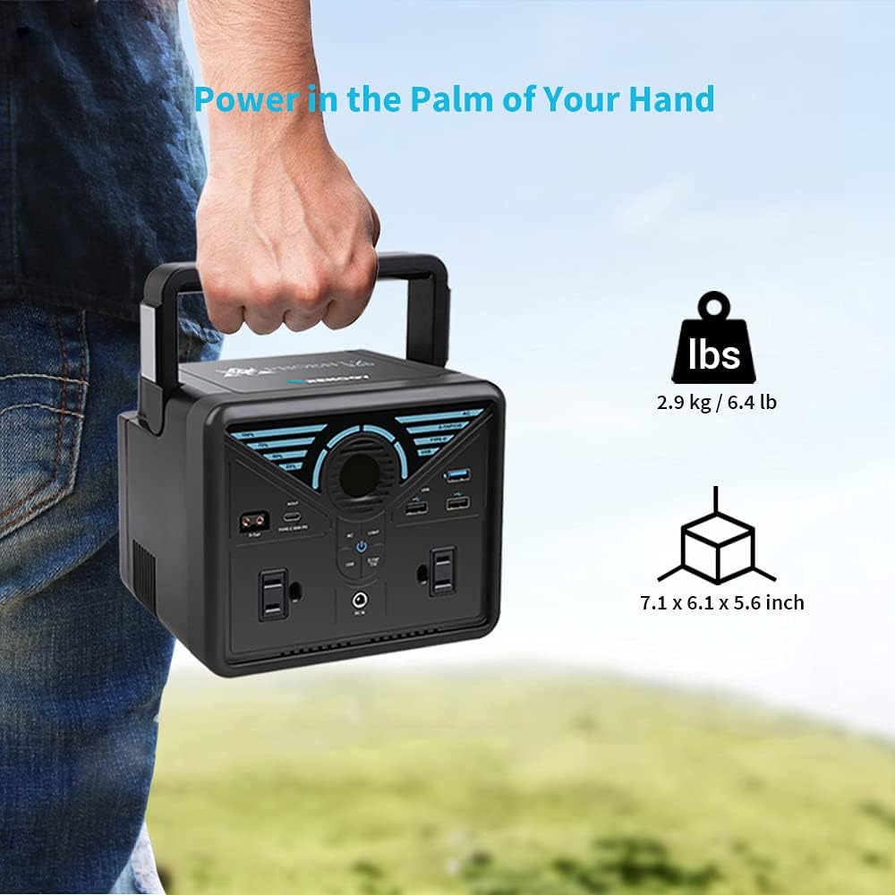 Renogy Solar Generator Phoenix 300 Portable Power Station, 337Wh CPAP Outdoor Backup Lithium Battery Charger with 2 AC Outlets