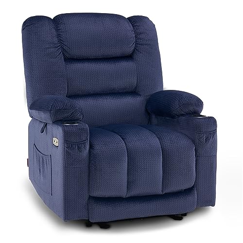 MCombo Zero Gravity Power Recliner Chair with Heat and Vibration Massage, Reclining Chair with USB & Type C Ports, Cup Holders for Living Room