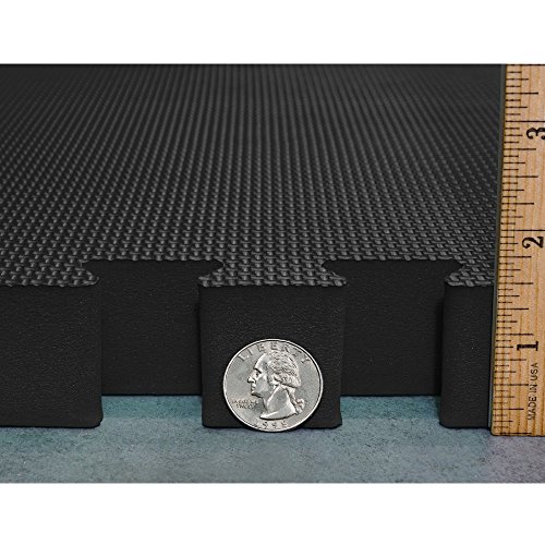 Meister X-THICK 1.5" Interlocking EVA Foam Mats - 2X Cushion for Wrestling, MMA Takedowns & Gymnastics - 2'x2' Tiles