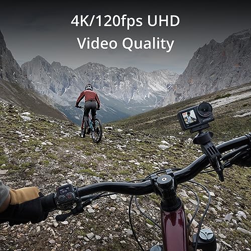 DJI Osmo Action 4 Road Cycling Combo - Bike Camera with 360° Wrist Strap for Cyclists, 1/1.3-Inch Sensor, Stunning Low-Light Imaging