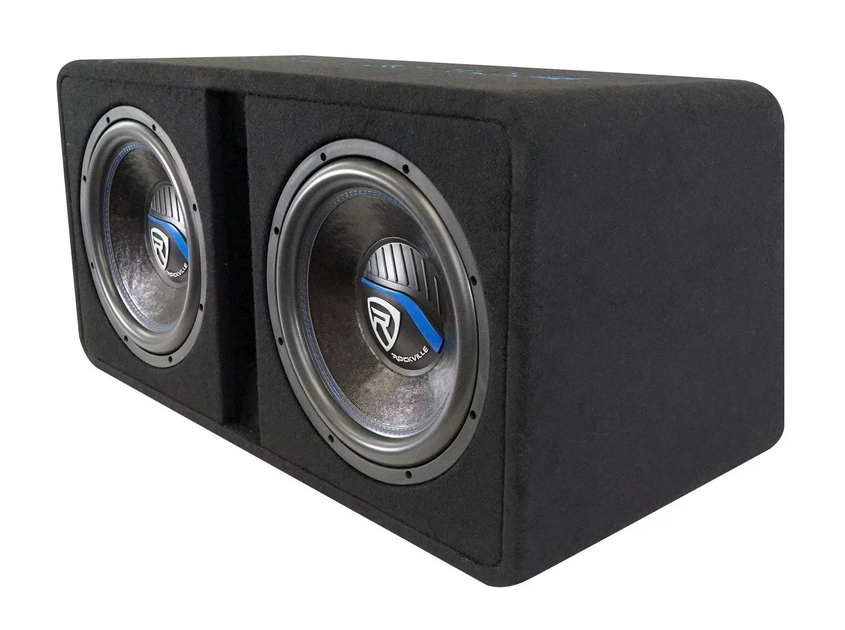 Rockville DK58 PACKAGE Dual 8" 1600w Loaded K5 Car Subwoofer Enclosure+DB11 Amp