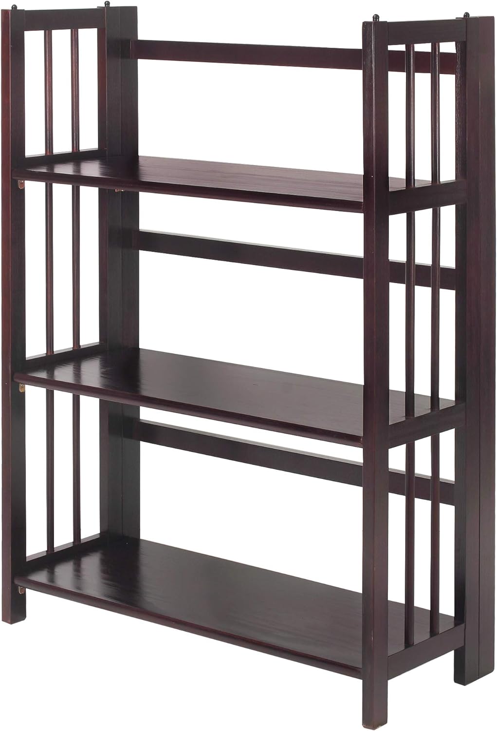 Casual Home 3-Shelf Folding Stackable Bookcase (27.5 Wide)-Natural