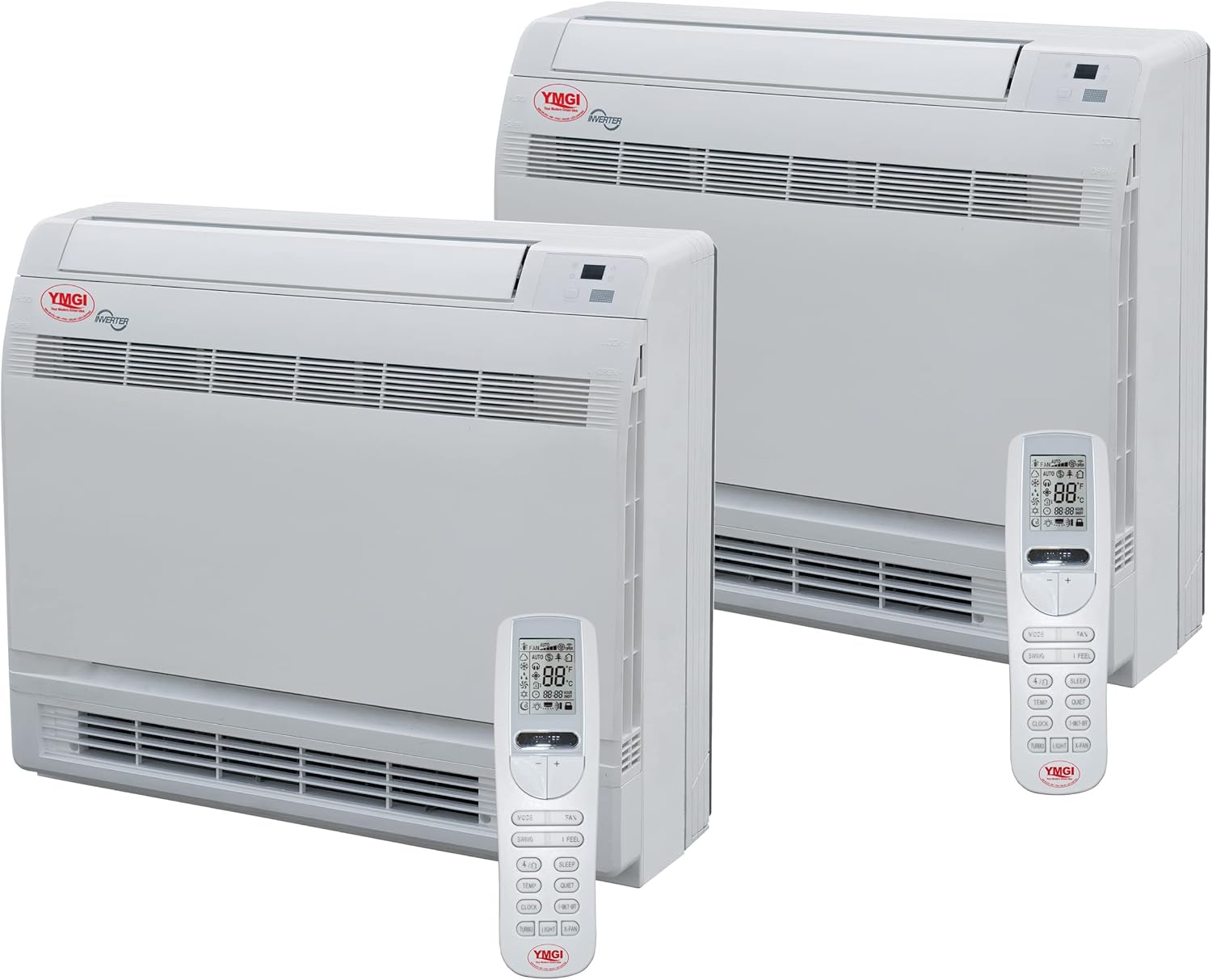 Mini Split Air Conditioner Heat Pump Dual Zone 36000 Btu Mini Split - 21 SEER 220V 2 x 18k Btu Console Indoor units