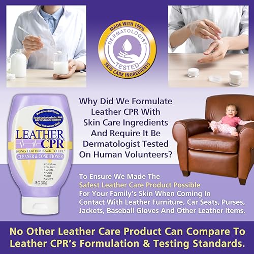 Leather CPR | 2-in-1 Leather Cleaner & Leather Conditioner (18oz) | Cleans, Restores, Conditions, & Protects Furniture, Car Seats, Purses, Shoes