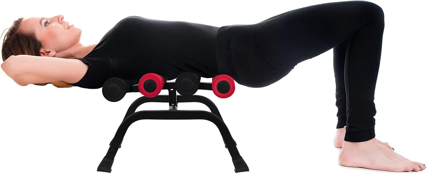 Skybike Mini Inversion Table with 135 Degree Inversion, Soft Backrest Foam Roller and Heavy Duty Steel Frame for 300 lb Weight Capacity. MIT135