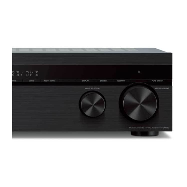 Sony STRDH590 5.2-Channel Home Theater AV Receiver with SS-CS5M2 Bookshelf Speakers (Pair) and Accessories Bundle (5 Items)