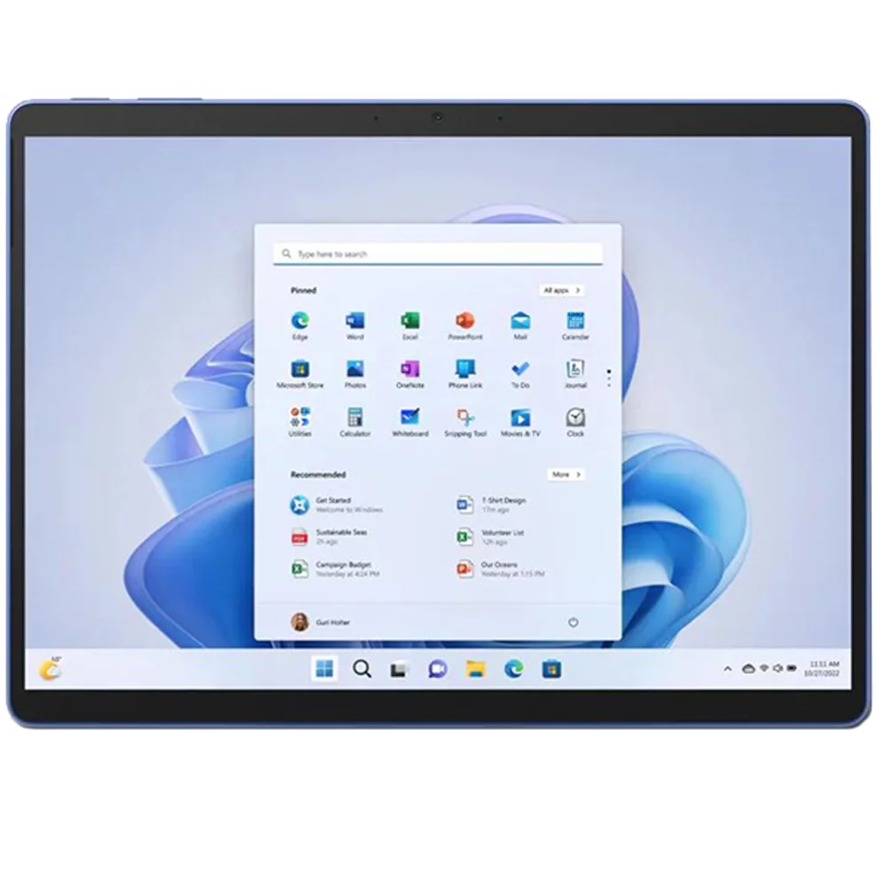 Microsoft QIL-00035 Surface Pro 9 13" Touch Tablet, Intel i7, 16GB/256GB, Sapphire Bundle with Microsoft Surface Pro Signature Mechanical Keyboard
