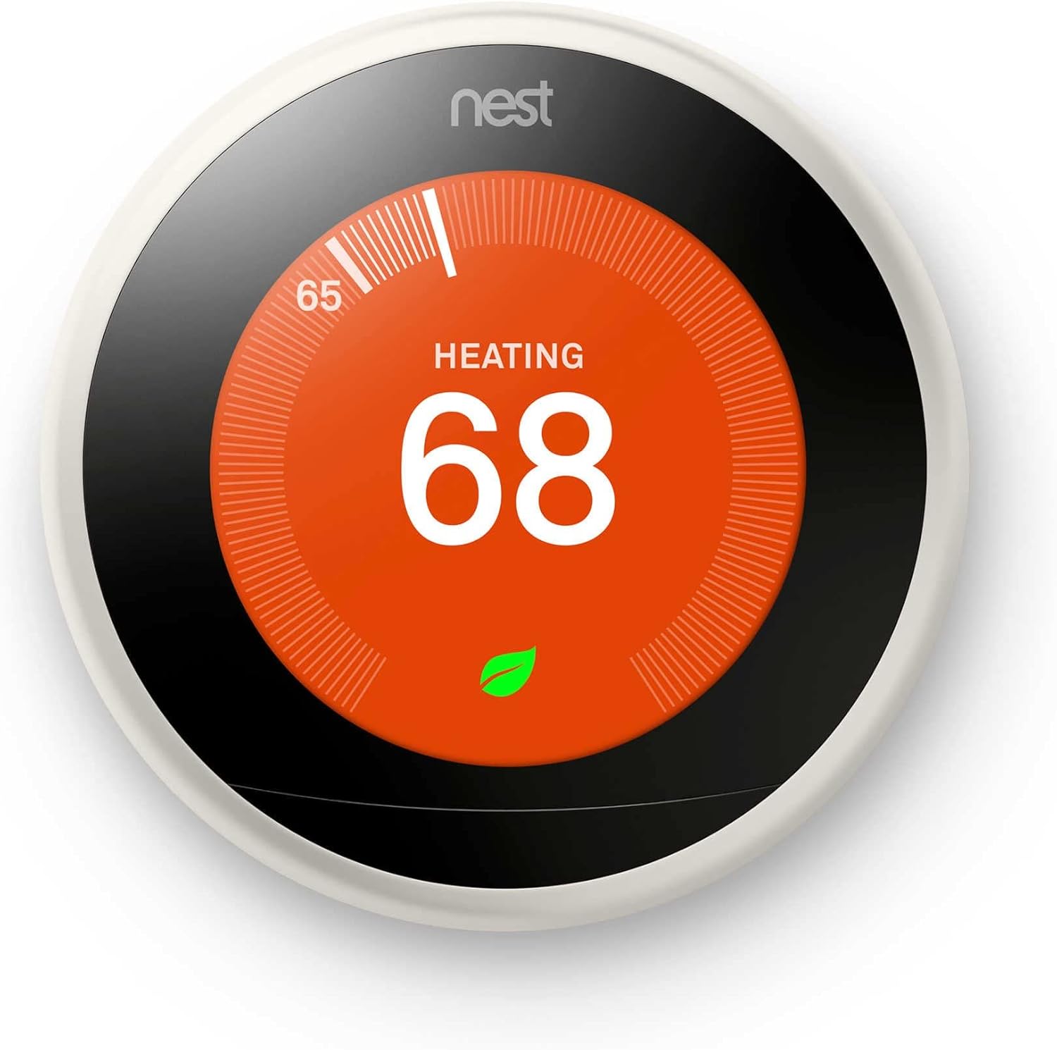 Google Nest Learning Thermostat - Programmable Smart Thermostat for Home - 3rd Generation Nest Thermostat - Compatible with Alexa - White (Renewed)