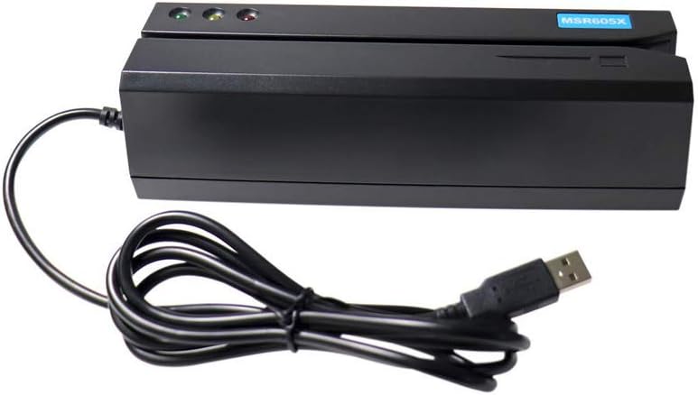 MSR605X USB Swipe Card Reader Writer 3-Track Compatible with MSR206 MSR605 MSR606
