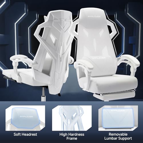 GTPLAYER Gaming Chair, Computer Chair with Mesh Back, Ergonomic Office Chair with Footrest