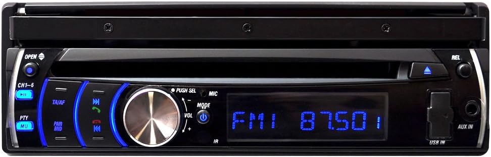 Pyle PLD10BT 10.1-Inch Motorized Touchscreen Bluetooth Receiver Multimedia System with Built-In DVD Player