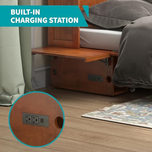 BALUS Queen Murphy Bed Cabinet, Murphy Beds with USB Charging Station, Foldable Mattress