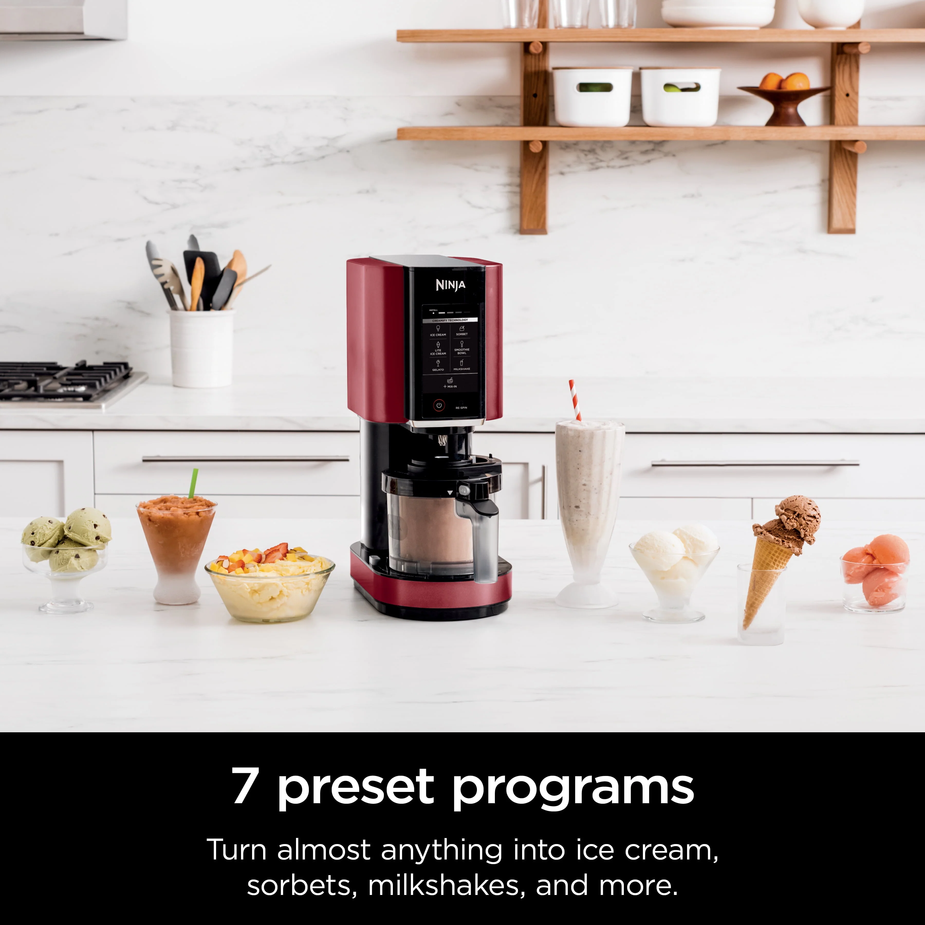 Ninja鈩?CREAMi鈩? Ice Cream Maker, 7 One-Touch Programs, Blue - NC301NV