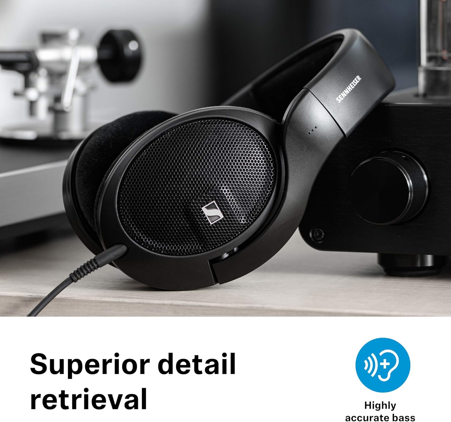 Sennheiser HD 560 S Over-The-Ear Audiophile Headphones - Neutral Frequency Response, E.A.R. Technology for Wide Sound Field, Open-Back Earcups