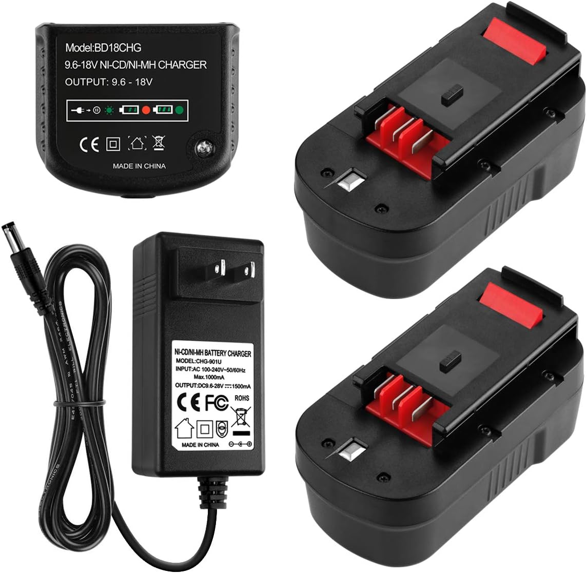 Upgraded 3500mAh HPB18 Replacement for Black and Decker 18 Volt Battery Ni-CD Compatible with 244760-00 A1718 FS18FL FSB18 18V Firestorm with a