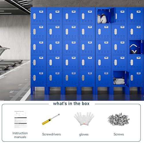 Metal Cabinet Home Office Storage,Lockers,Lockable Employees Metal Locker with Door,54" Height Steel Locker,Lockable Steel Locker for Gym,School,Home