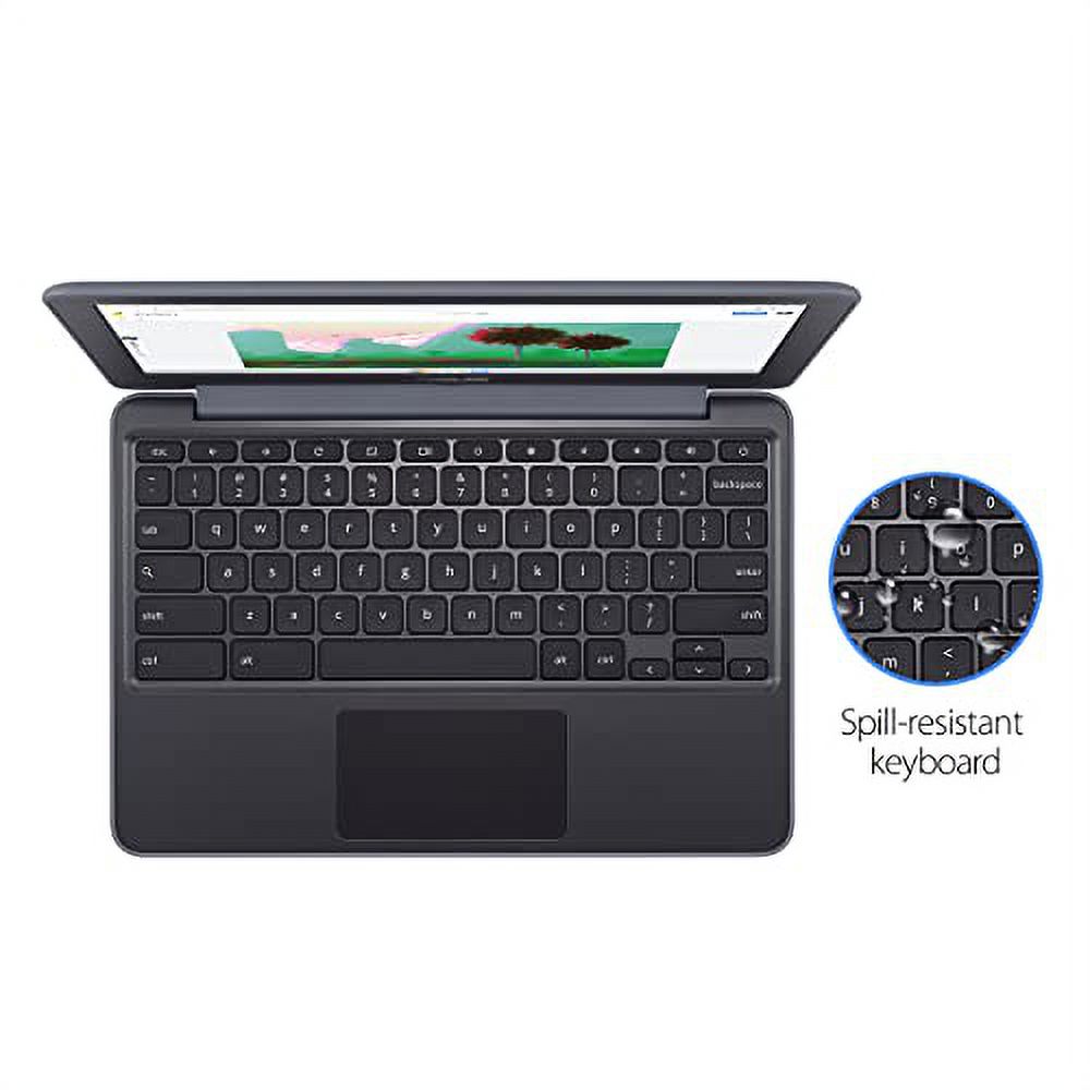 ASUS Chromebook C203XA Rugged & Spill Resistant Laptop, 11.6" HD, 180 Degree, MediaTek Quad-Core Processor, 4GB RAM, 32GB eMMC