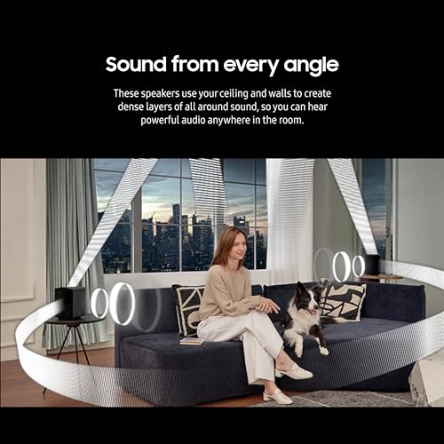 SAMSUNG Q990D 11.1.4ch Soundbar w/Wireless Dolby Atmos Audio, Rear Speaker Included, Q-Symphony, SpaceFit Sound Pro, Adaptive Sound