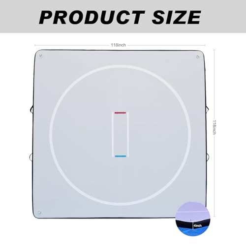 Inflatable Wrestling Mat for Adults/Kids - Thicken PVC Grappling Mat with Air Pump, Portable MMA/BJJ/Judo/Gymnastics Training Mat (5FT/10FT)