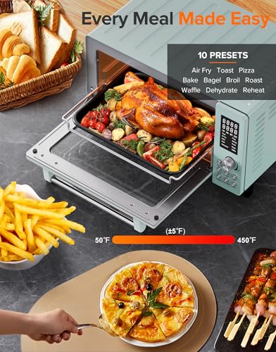 Nuwave Bravo Pro Smart 21QT Toaster Oven Air Fryer Combo, Convection Oven Countertop, 10 functions all in 1, with even & quick crisp technology