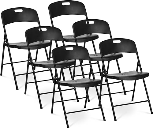 Oline Folding Chair, Indoor Outdoor Plastic Commercial Stackable Foldable Guest Chairs for Events Office Wedding Party Picnic Kitchen Dining