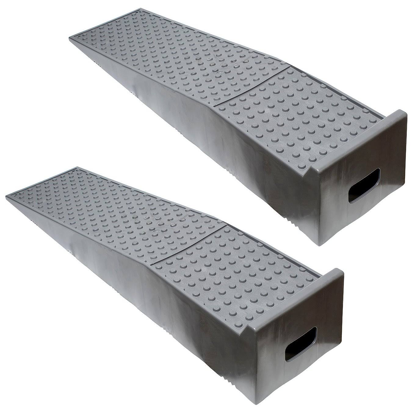 BISupply | Vehicle Service Ramp Set 6.6 inch Lift 5 Ton Truck Ramps, 2 Pack 0777