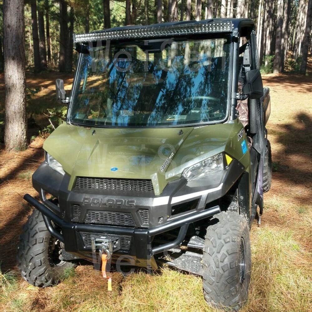WeiSen LED Light Bar Mount Windshield Kit 50 288W Curved Front Pillar Side 2x 18W 3 Cube Lights Brackets w/ 2x Wiring Kit Full Size Pro-Fit Cage