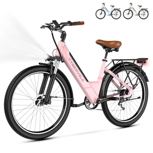 1000 Peak Electric Bike for Adults,up 80 Miles Removable Battery Ebike, 26" Electric E Bike with 7-Speed