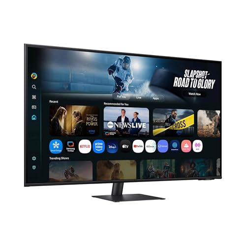 Samsung 43&rdquo; Smart Monitor M7 (M70F) 4K UHD Display, Samsung Vision AI, Smart TV Apps, Gaming Hub, USB-C, HDMI and USB-A, Black, LS43FM702UNXZA