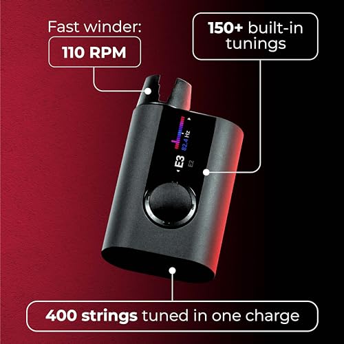 ROADIE 3 | Smart Automatic Guitar Tuner, Metronome & String Winder | For Electric Guitars, Acoustic Guitars, 12-String Guitars, Ukulele, Banjo