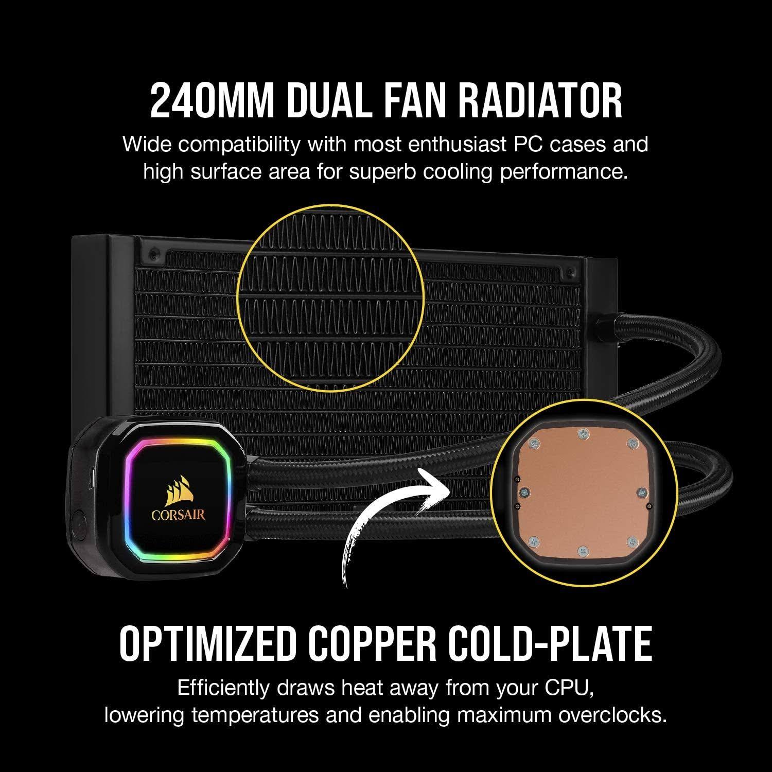 CORSAIR iCUE H100i RGB PRO XT Processor liquid cooling system