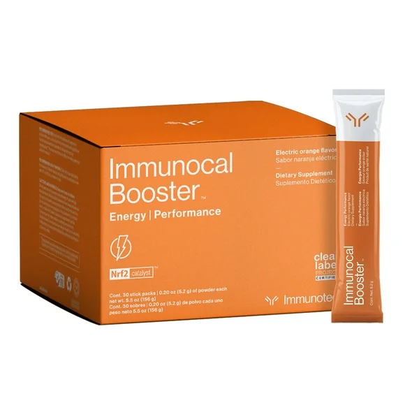 Immunocal Booster Energy Performance Rapid Energy, 3 Natural Sources of Caffeine (Coffee, Green Tea, Guarana), Nrf2 Activator