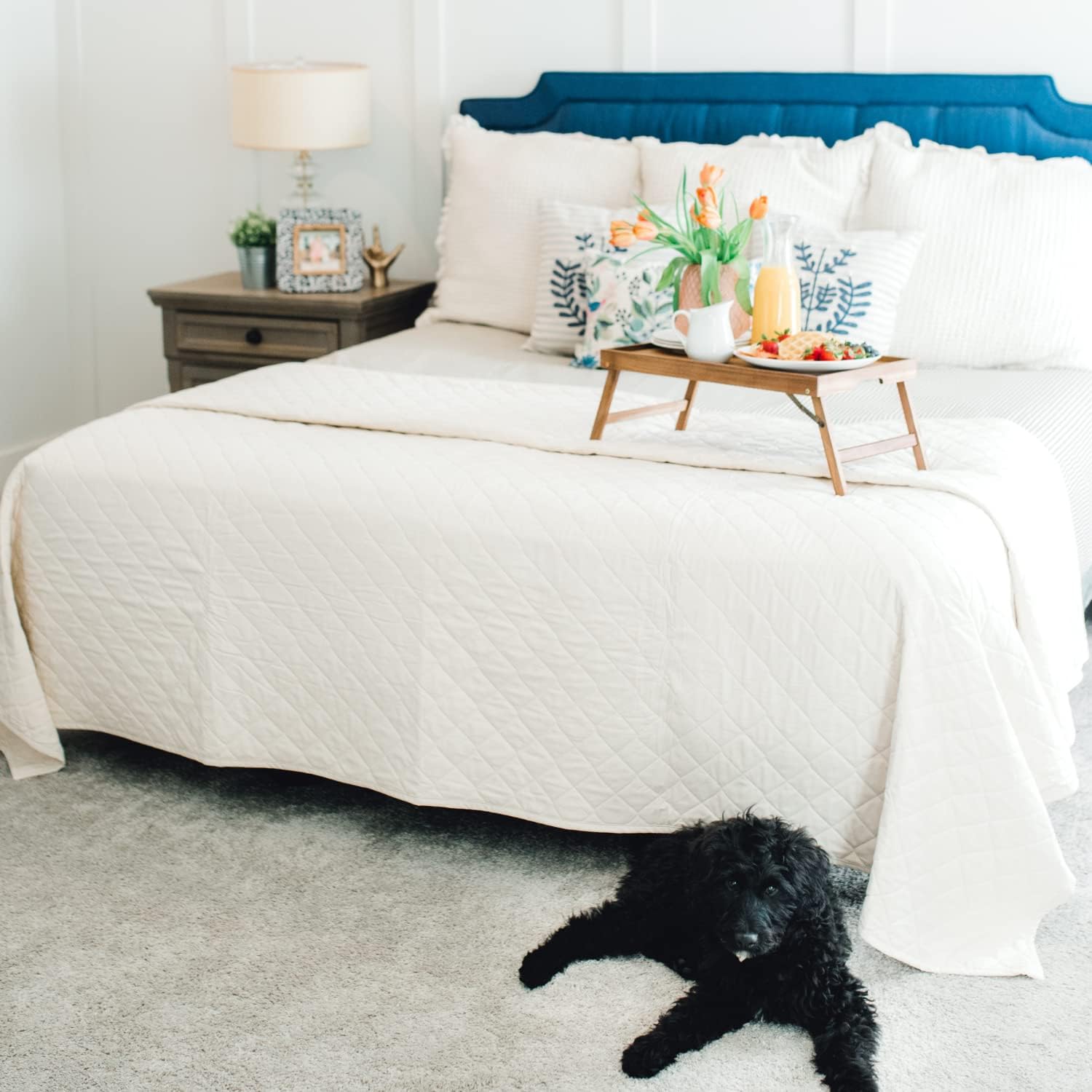 Red Land Cotton Classic Luxury Quilt | American Grown 100% Cotton Batting | Lightweight All Season USA Made Vintage Style Bedspread | Durable