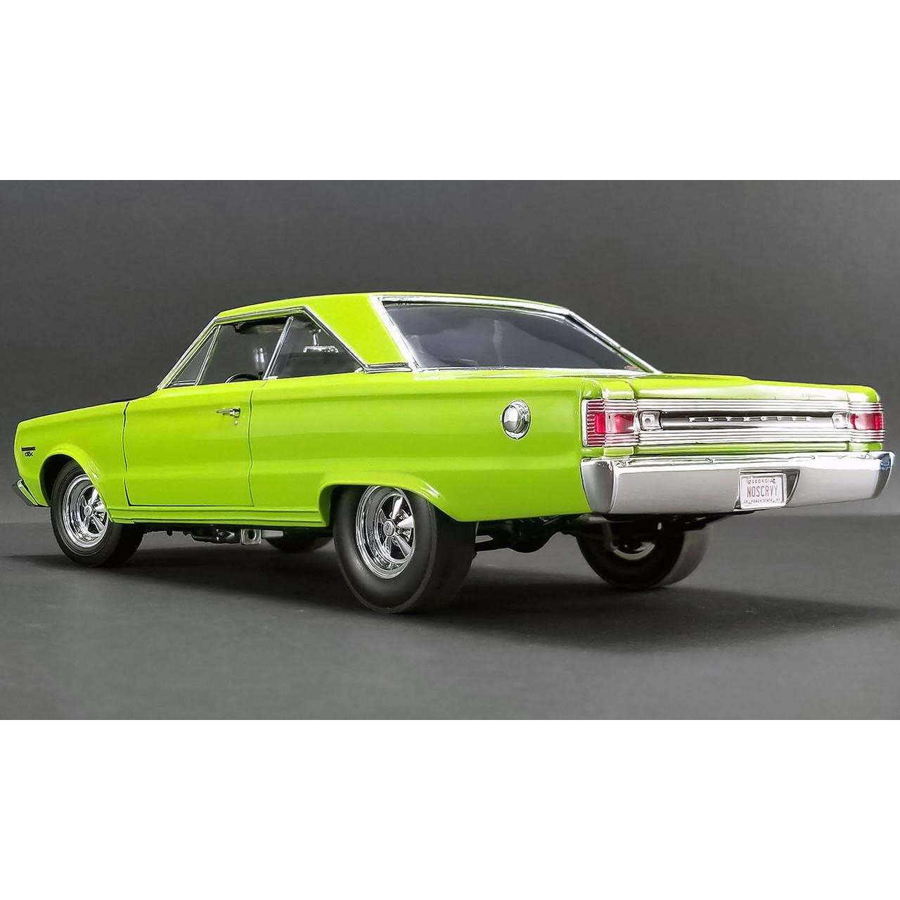 1967 Plymouth Belvedere GTX Limelight Green w/ Black Hood Limited Edition to 552 Pieces 1/18 Diecast Model Car by Acme