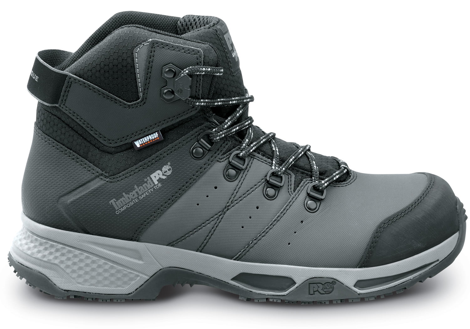 Timberland PRO  Switchback, Men's, Black/Grey Pop, Comp Toe, EH, WP, MaxTRAX Slip-Resistant Work Hiker  (11.0 W) - Curated Treasures Market