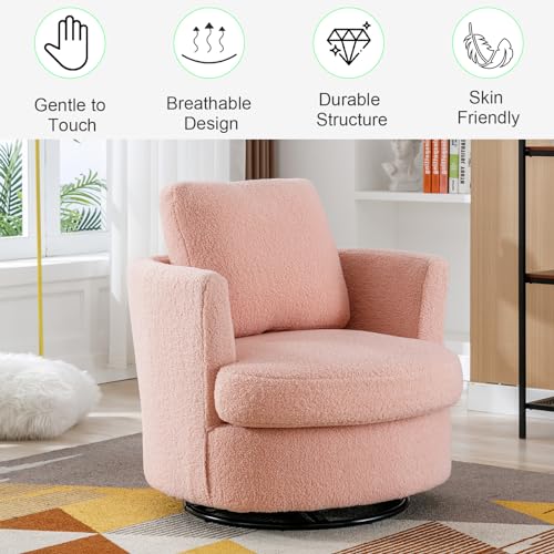 ODUWA Swivel Barrel Chair Set of 2