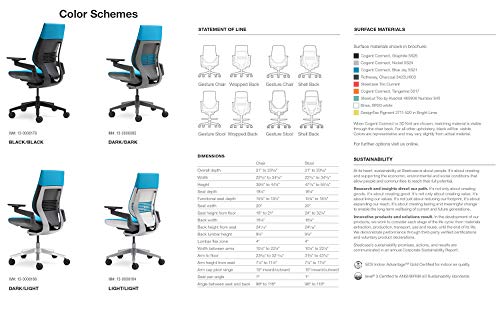 Steelcase Gesture Office Chair - Ergonomic Work Chair with Wheels for Carpet - Comfortable - Intuitive-to-Adjust for Desk - 360-Degree Arms