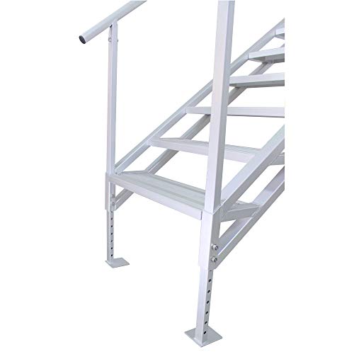 Extreme Max 3005.4333 Jumbo-Tread Universal Mount Dock Stairs with Railing - 5-Step