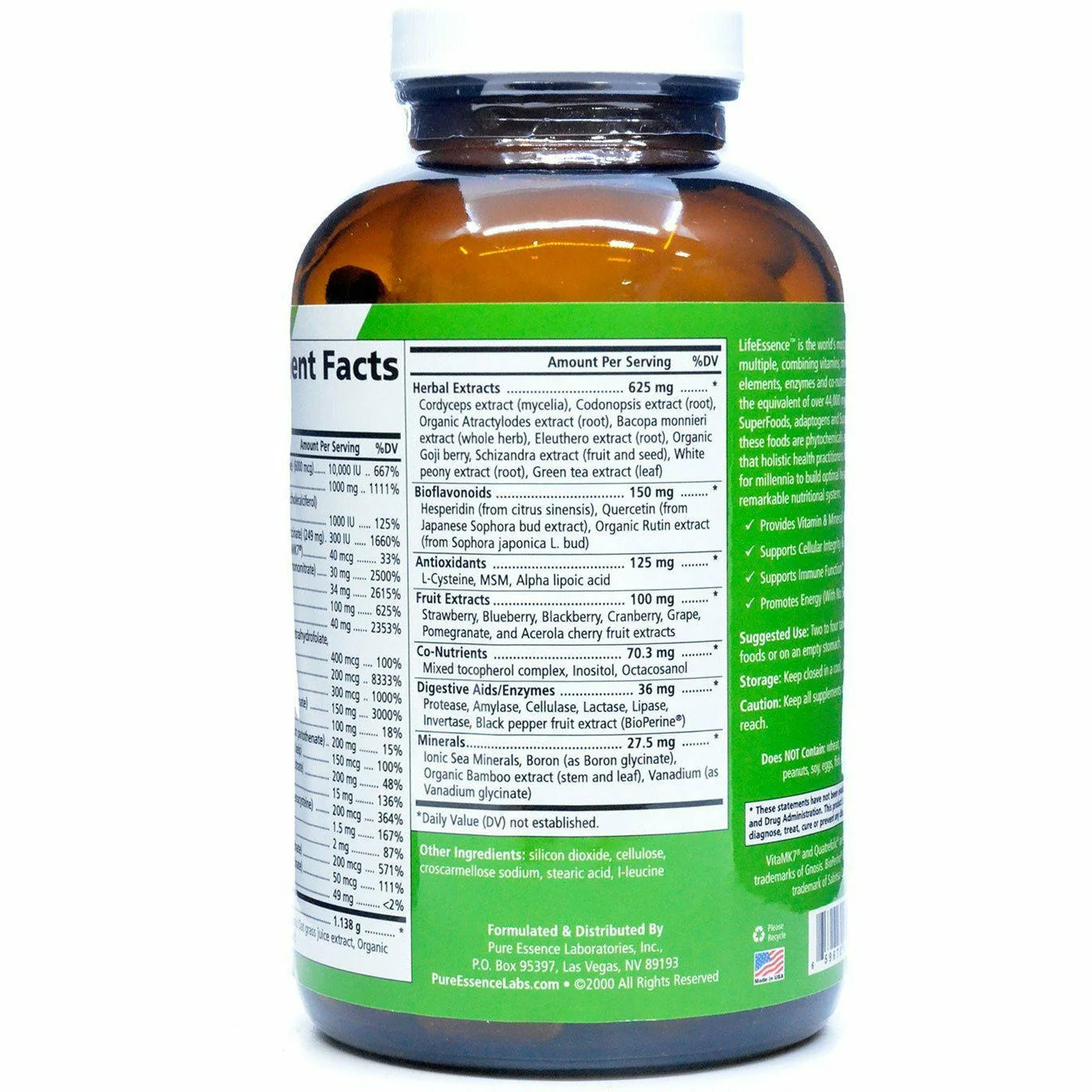 LifeEssence Multivitamin by Pure Essence - Kansas Nuitrition - HNZSDS