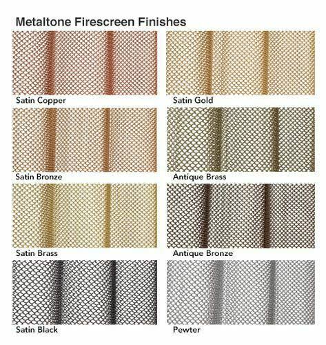 24x22 x 20x22 Standard Replacement Mesh Fireplace Screen - Antique Bronze
