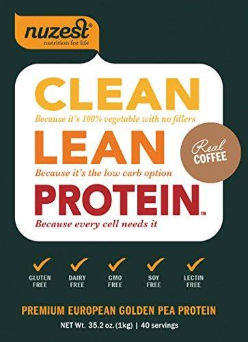 Nuzest Clean Lean Protein - Premium Pea Protein Powder, Plant-Based, Vegan, Dairy Free, Gluten Free, GMO Free, Naturally Sweeten