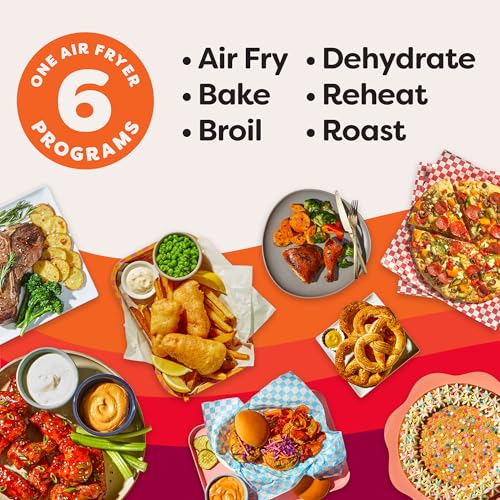 Instant Pot Vortex Plus 4QT Air Fryer, Custom Program Options, 6-in-1 Functions Crisps, Broils, Roasts, Dehydrates, Bakes, Reheats
