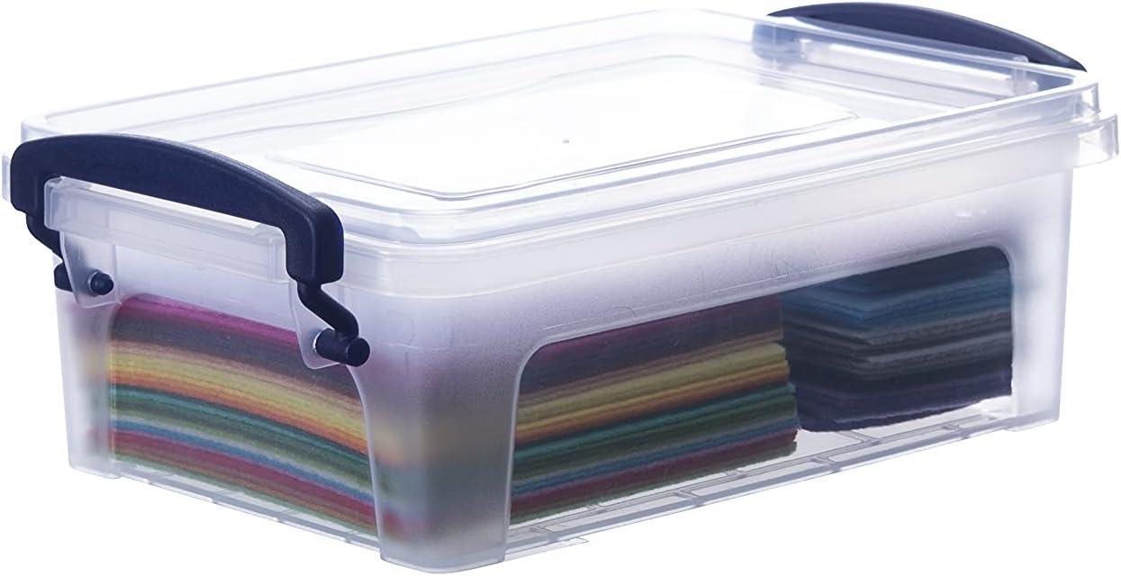 Superio Clear Plastic Storage Bins with Lids, Stackable Storage Boxes for Home, Garage, or Dorm- Container for Accessories, Food, Toys, and Cloths