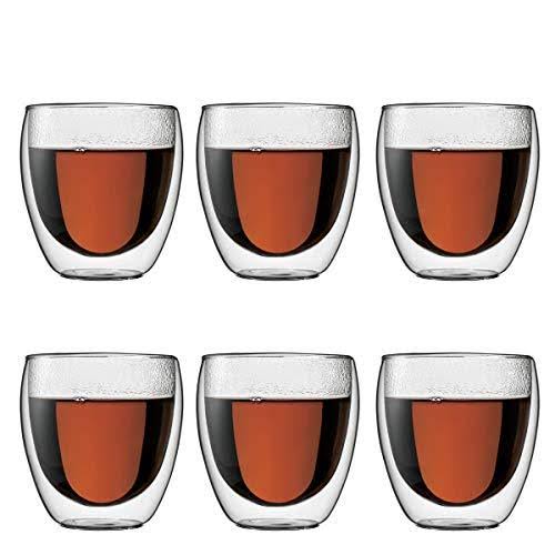 Bodum Pavina Double Walled Thermo Glasses 0.25 L, 8 oz, Pack of 6