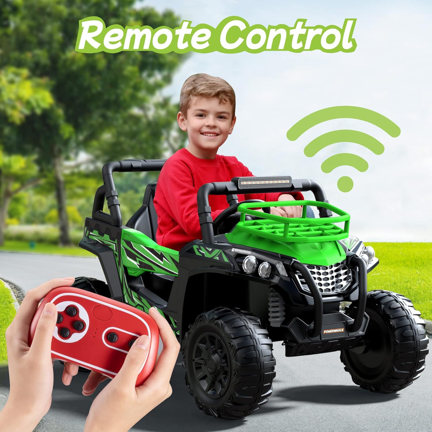 Ride On Car for Kids - 24V UTV Battery Powered Ride On Toys with Remote Control 4WD Kids Electric Car, 4.2Mph High Speed